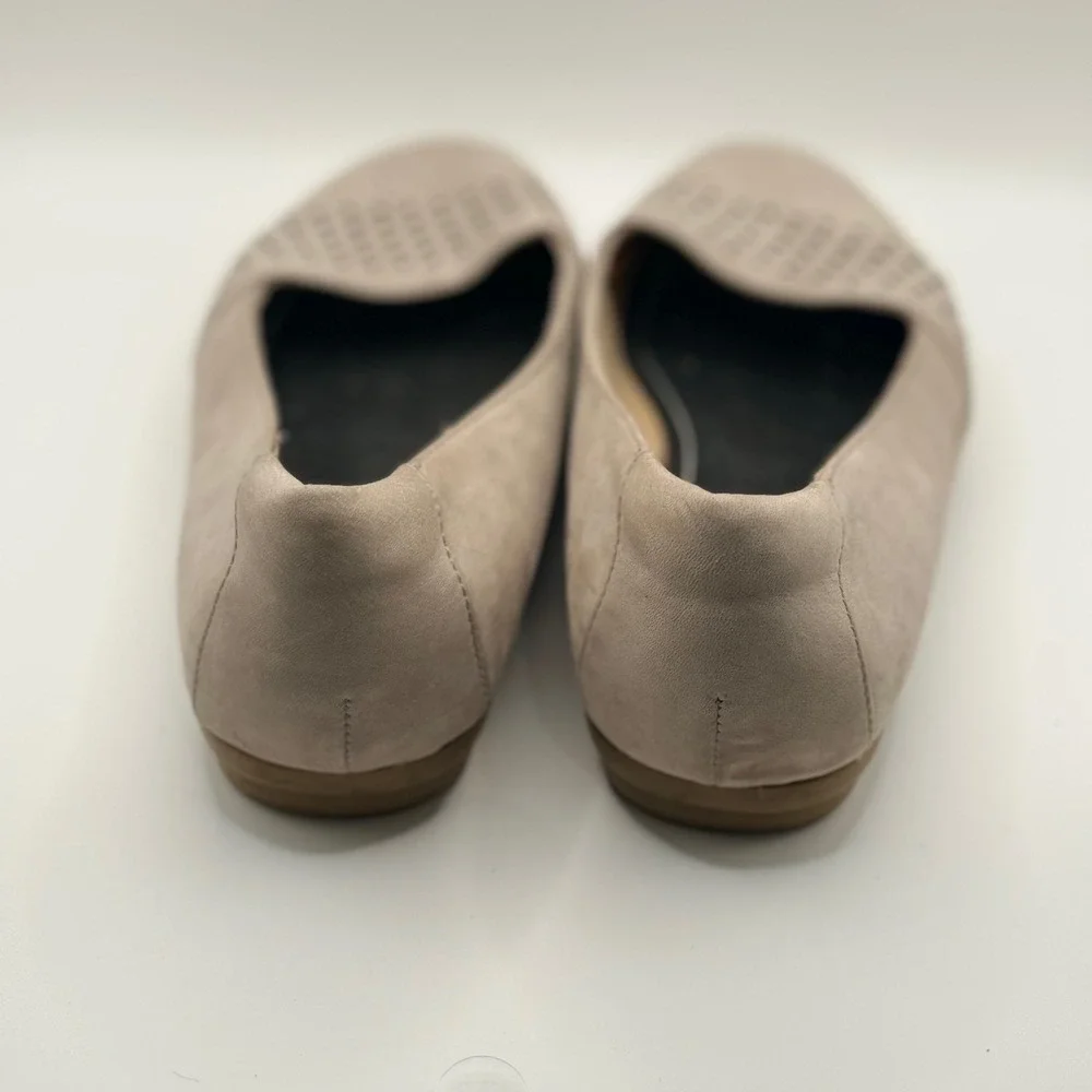 Abeo 24/7 Fleur Taupe Leather Laser Cut Perforated Ballet Flats Womens 7